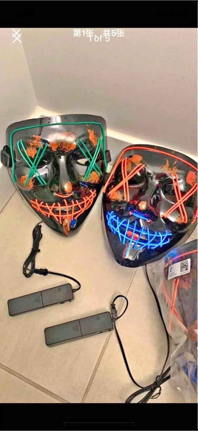 LED Halloween Light-Up Mask - photo 2