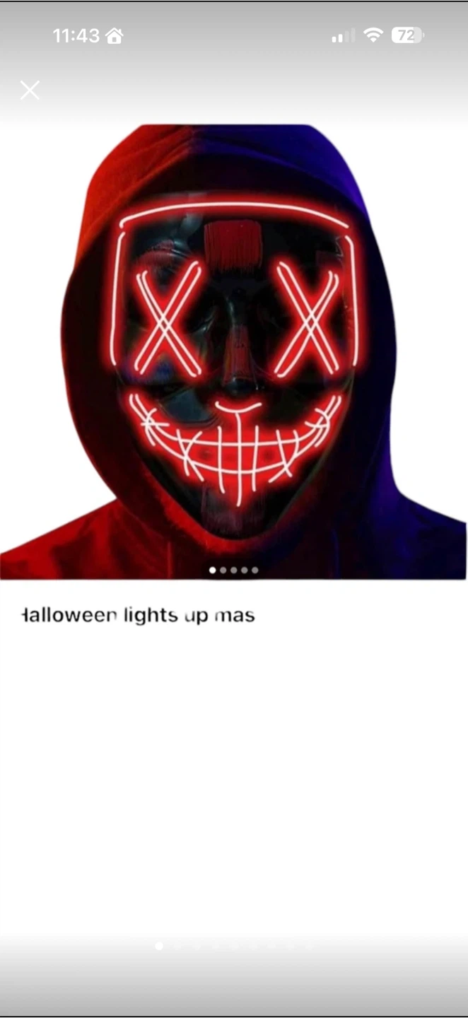 LED Halloween Light-Up Mask - photo 4