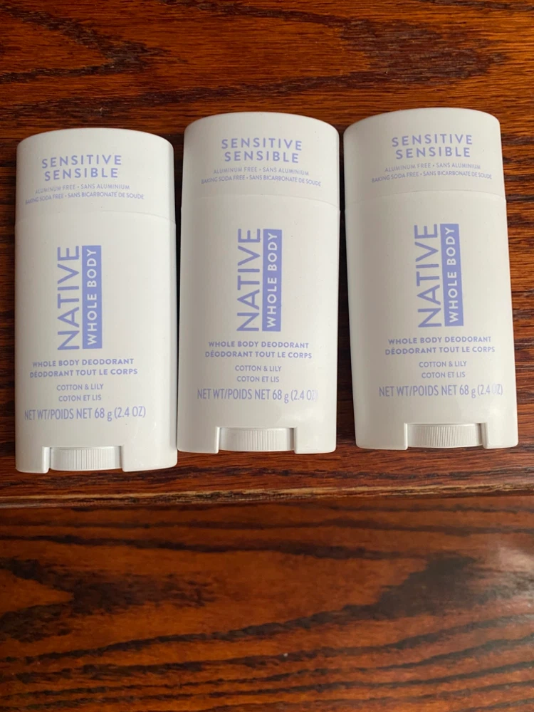 3 Native Whole Body Deodorant Cotton & Lily