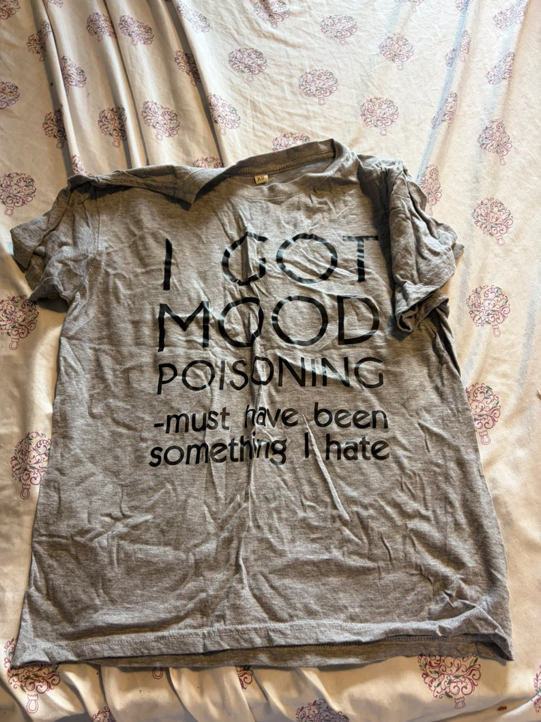 Graphic T-Shirt Grey Size XS