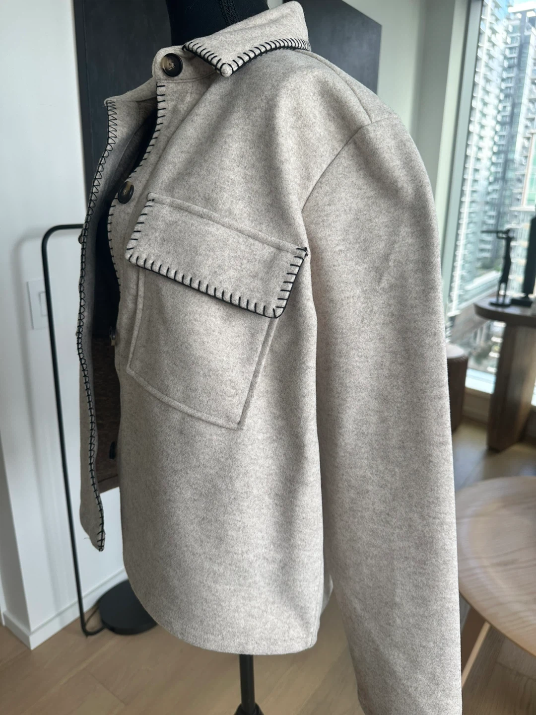 Beachlunchlounge Beige Button-Up Jacket - photo 2