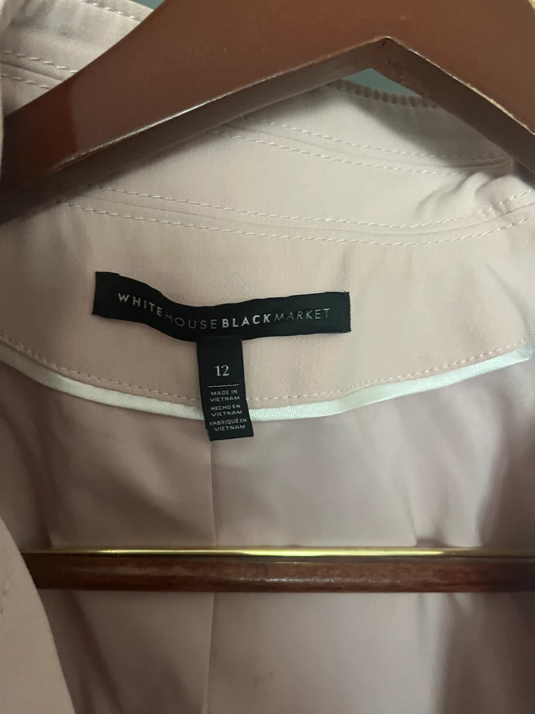 White House Black Market Blush Moto Jacket Size 12 - photo 2