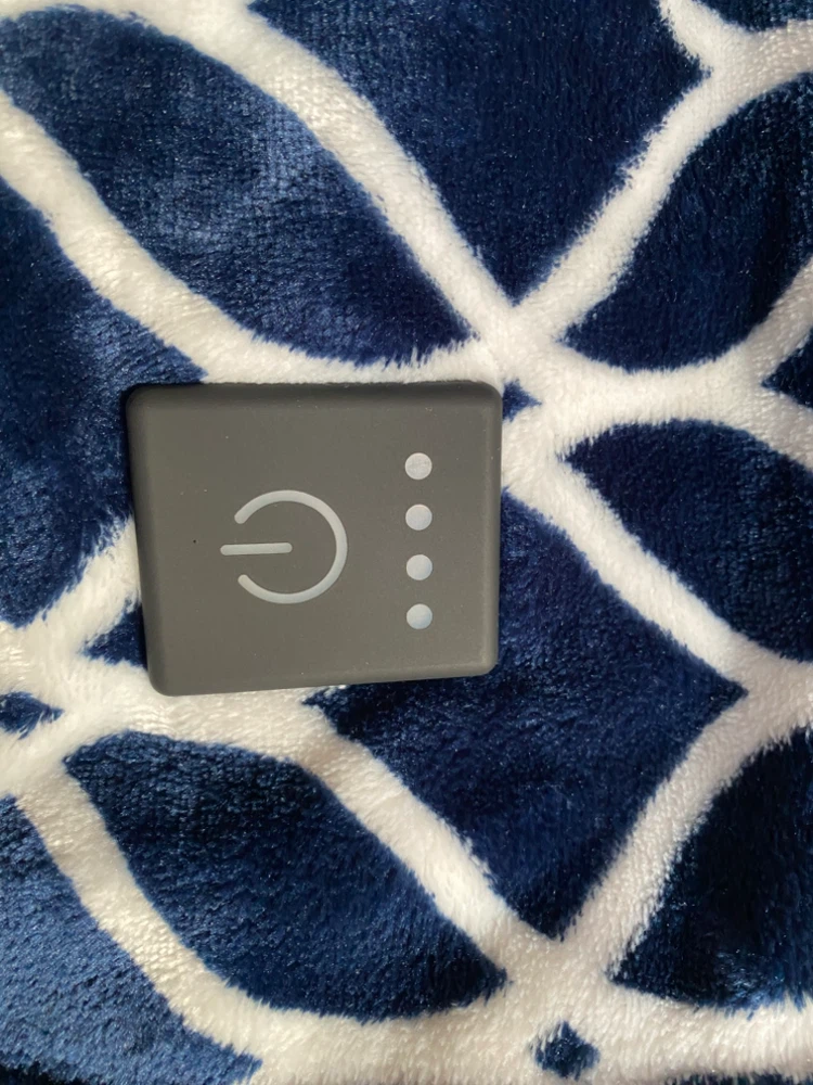 Heated Throw Blanket Navy and White - photo 3