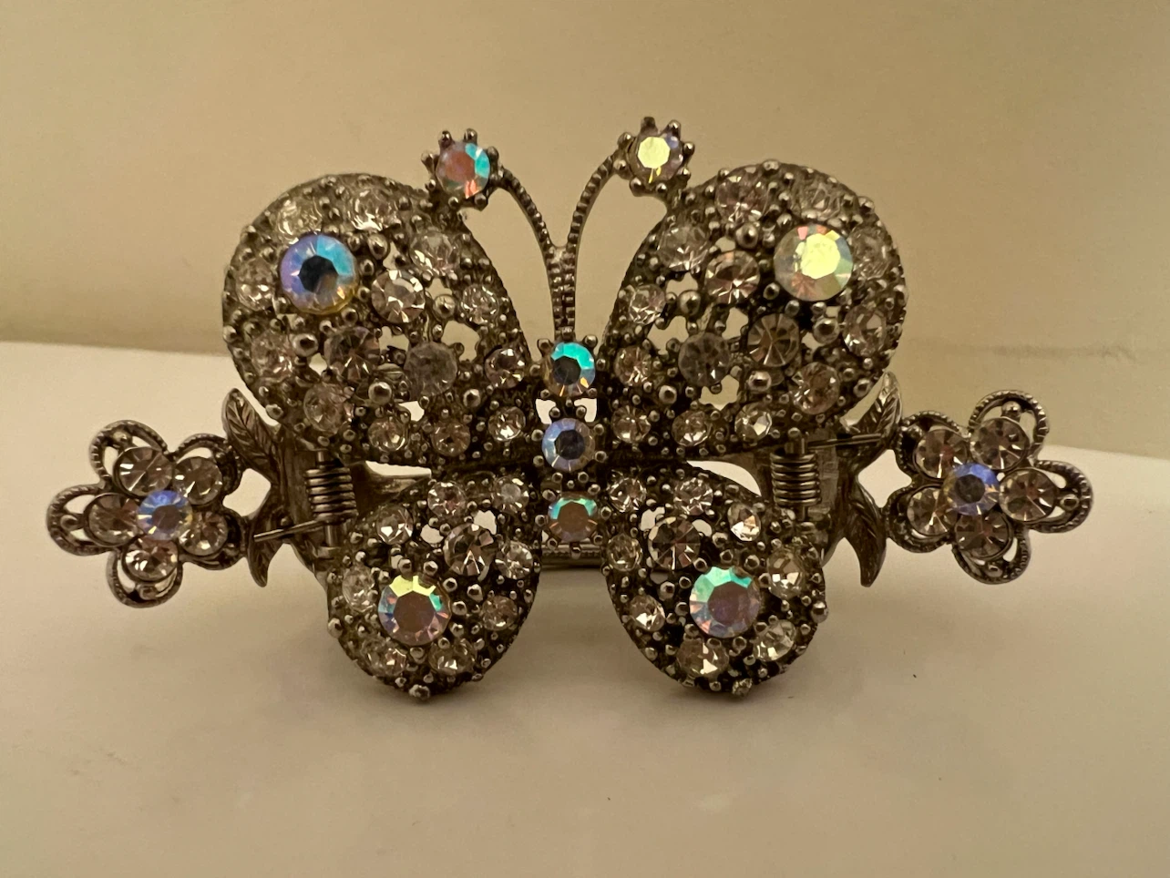 Butterfly Rhinestone Hair Claw Clip