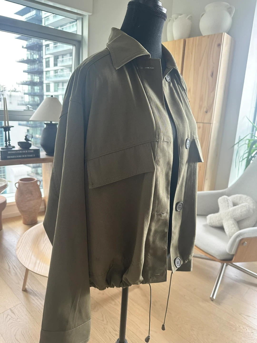 Max Studio London Olive Green Utility Jacket - photo 3