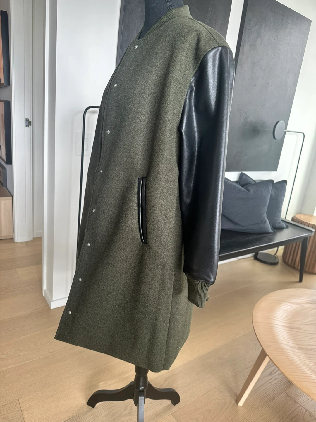 BlankNYC Olive Wool Varsity Coat - photo 2