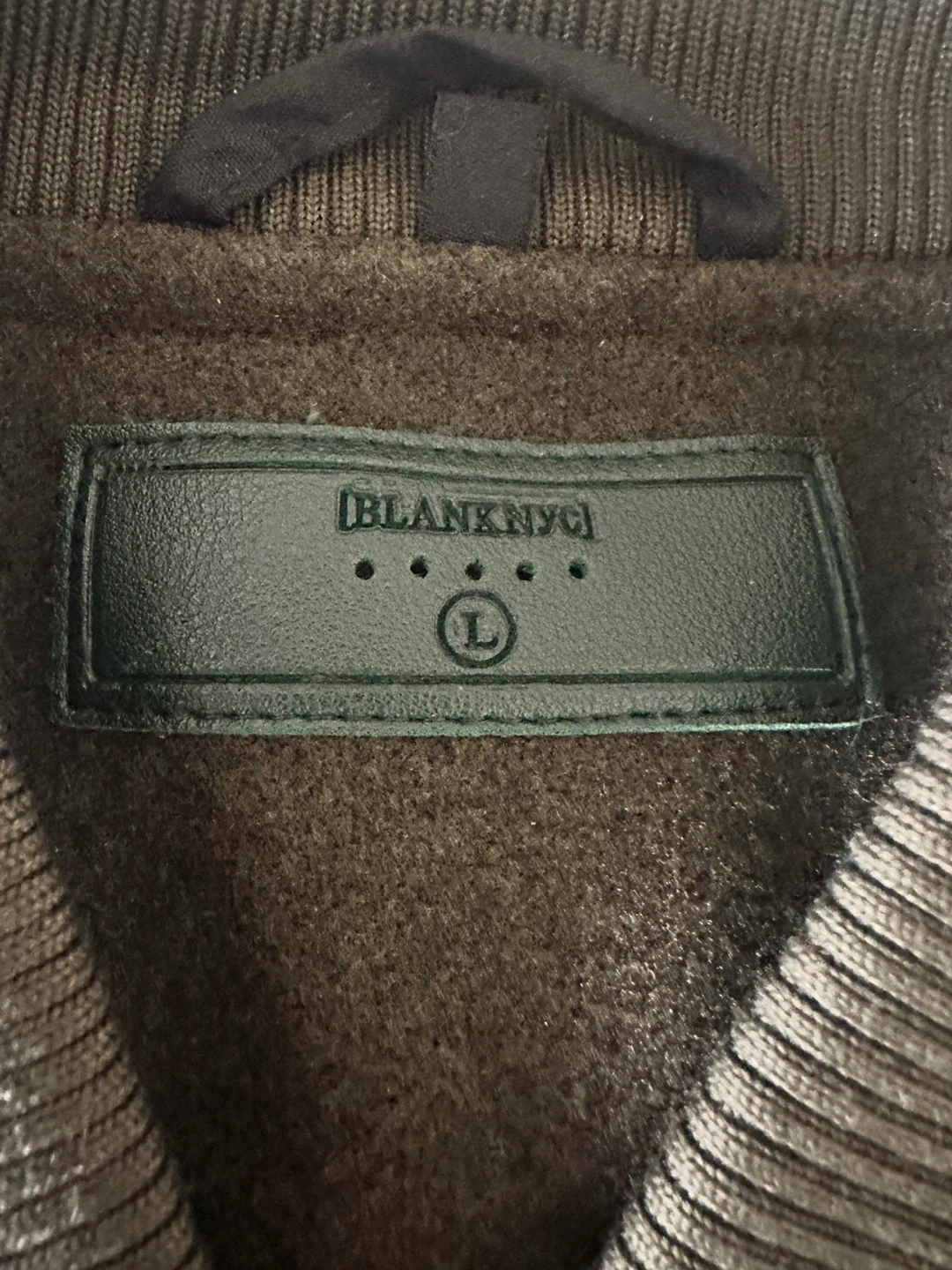 BlankNYC Olive Wool Varsity Coat - photo 4