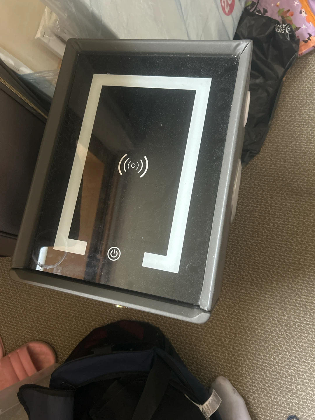Smart Bedside Table with Wireless Charger