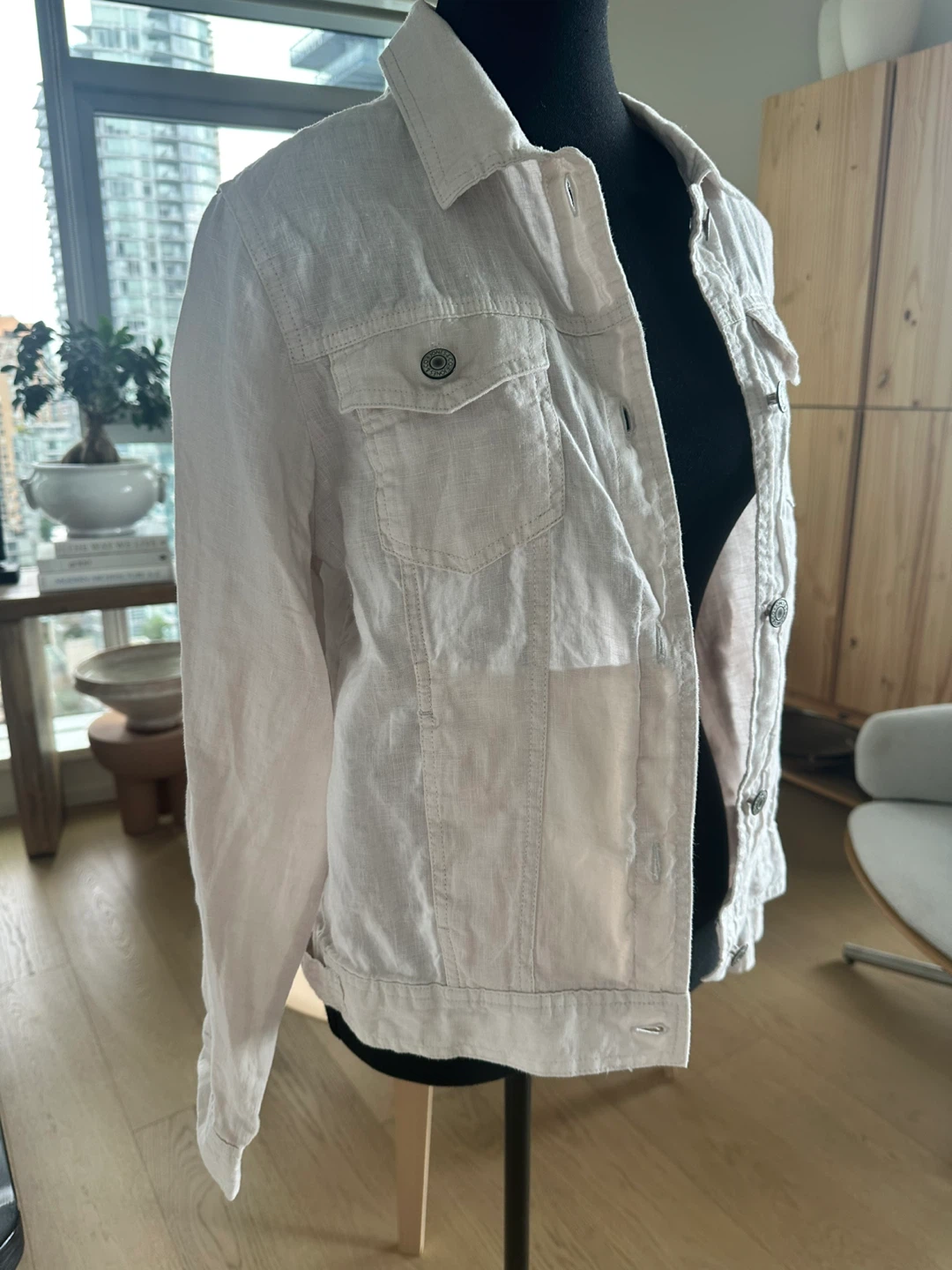 Jones Cream Linen-Blend Jacket - photo 3