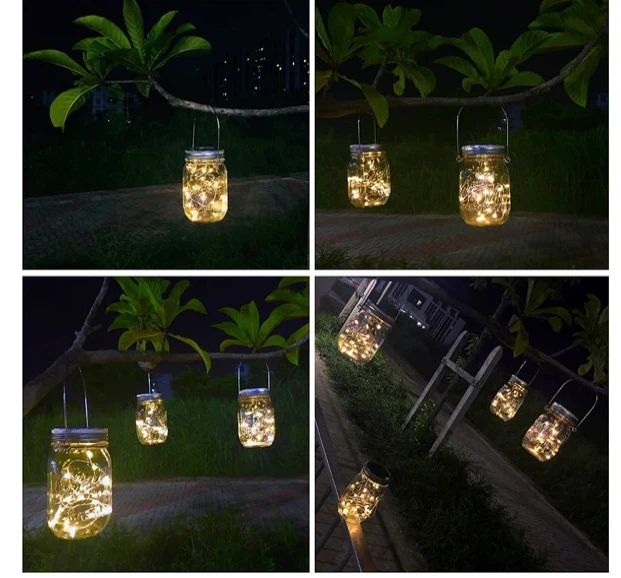 Set of 9 Solar Jar LED String Lights - photo 5