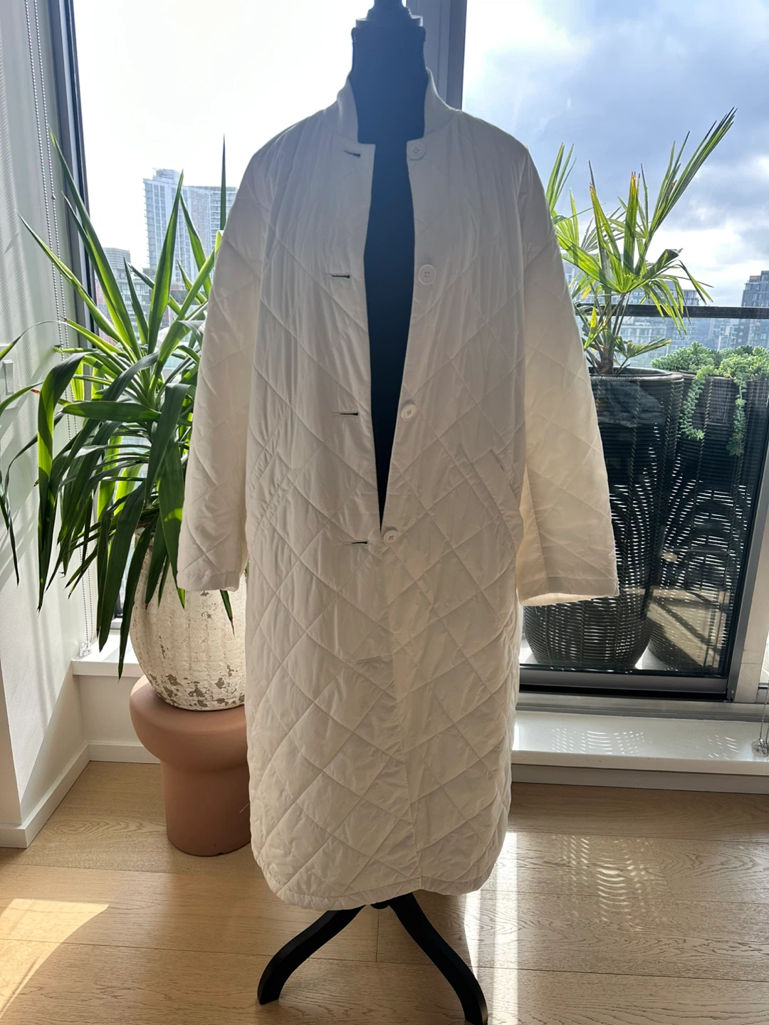 Wilfred Quilted Coat - White - photo 2