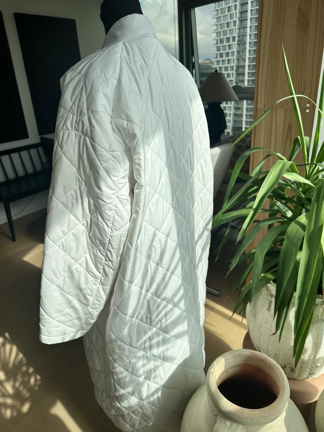 Wilfred Quilted Coat - White - photo 4