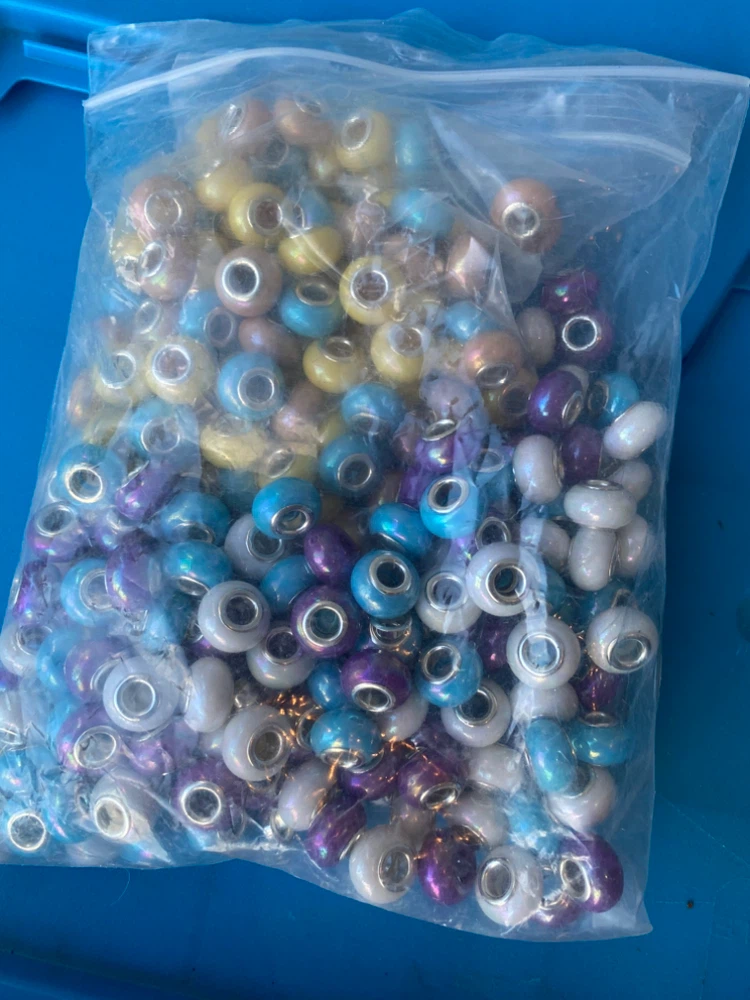 Large collection of colourful craft beads