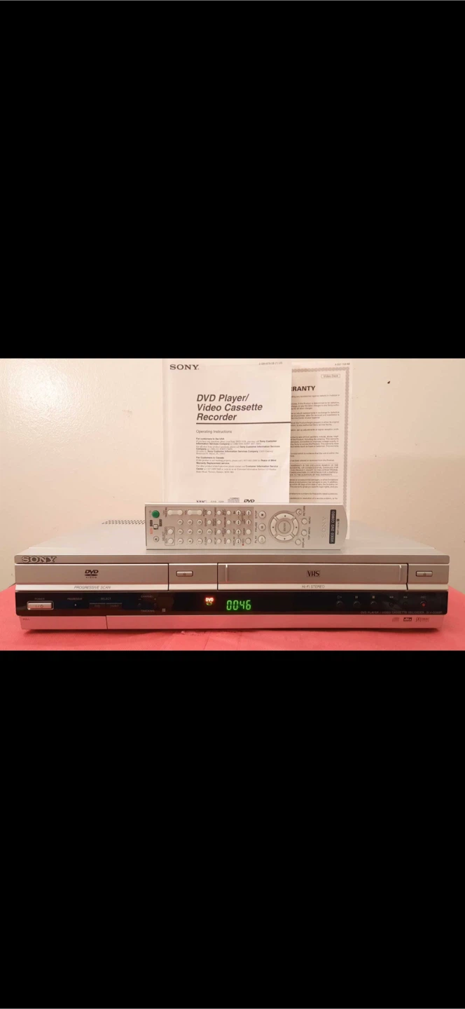 Sony SLV-D360P DVD VCR VHS Combo w/ Remote Manual - Tested