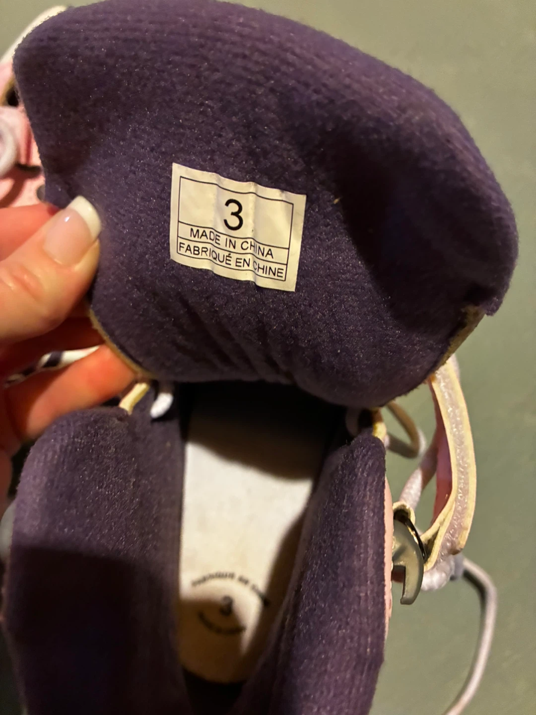 Girls Size 3 Butterfly Figure Skates - photo 2