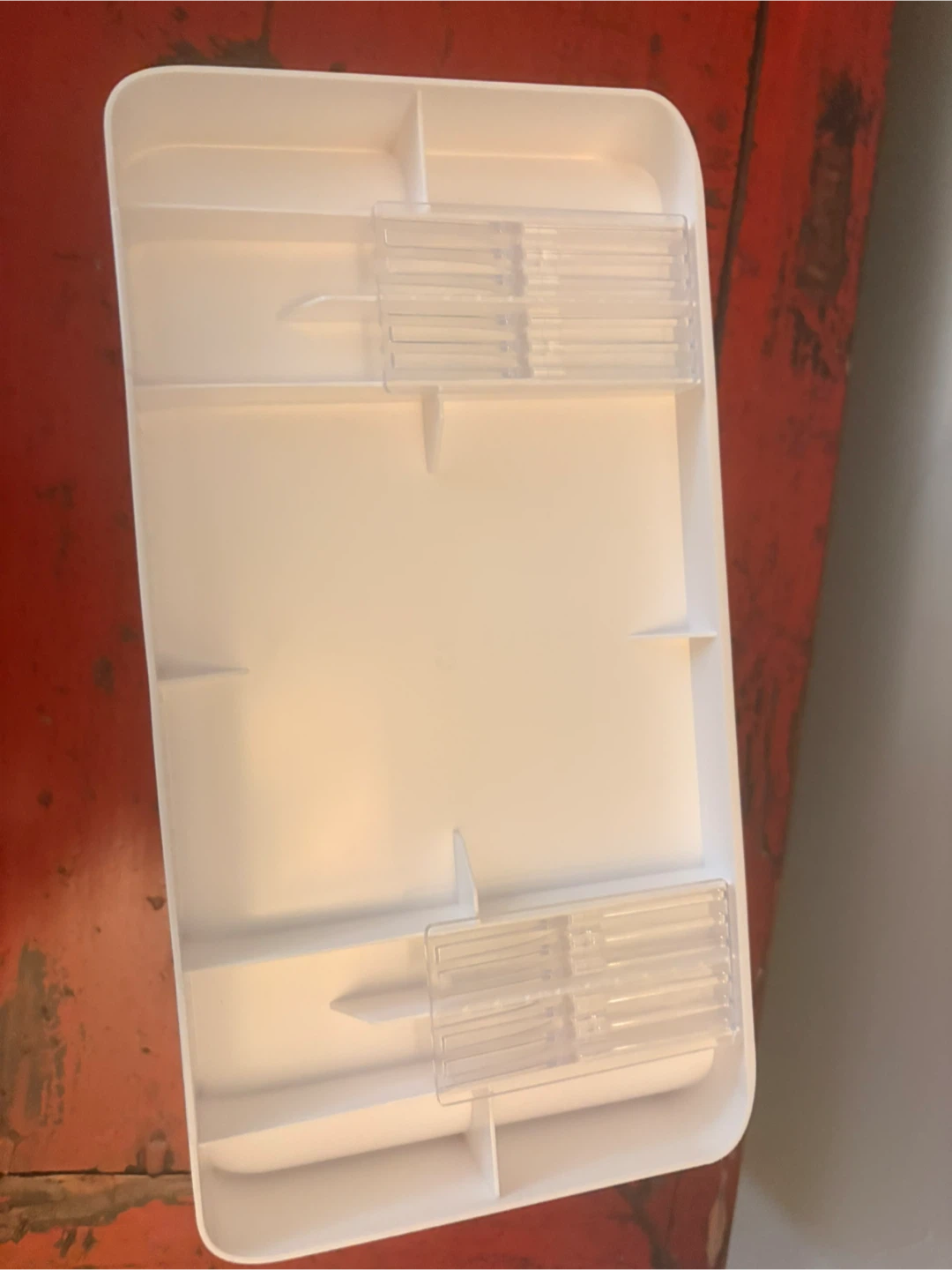 White Plastic Storage Bin - photo 2