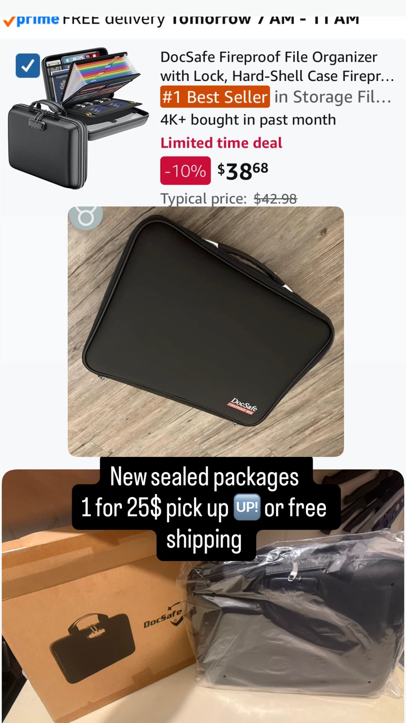 Fireproof File Organizer suitcase bag