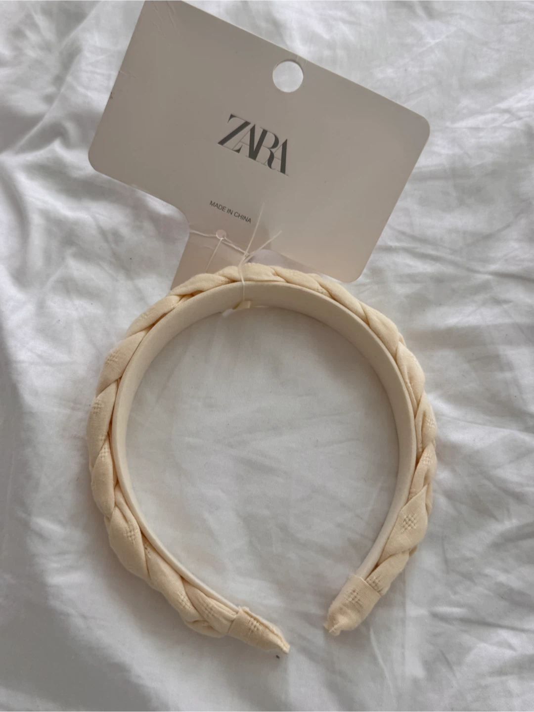 NWT Zara Braided Cream Headband