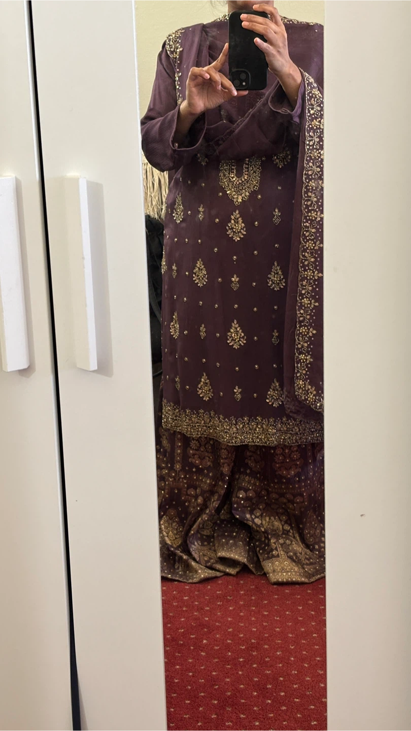 Purple Embellished Salwar Kameez - photo 3