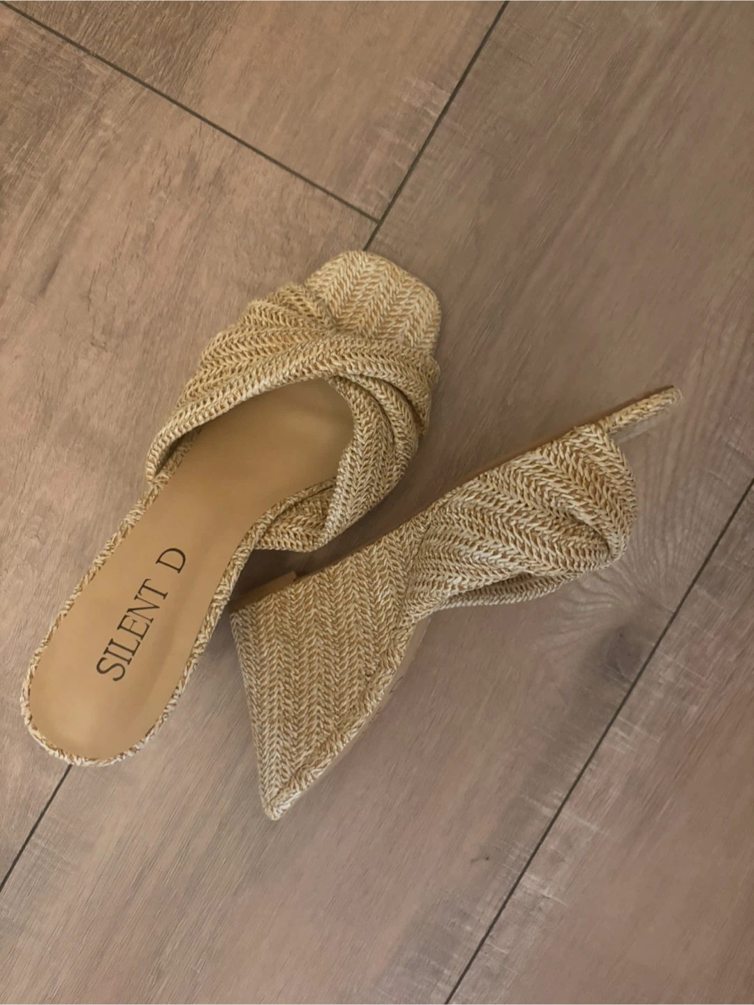 Silent D Woven Wedge Sandals