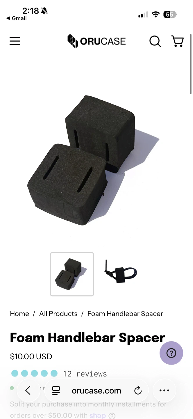 Orucase Foam Handlebar Spacers - photo 2