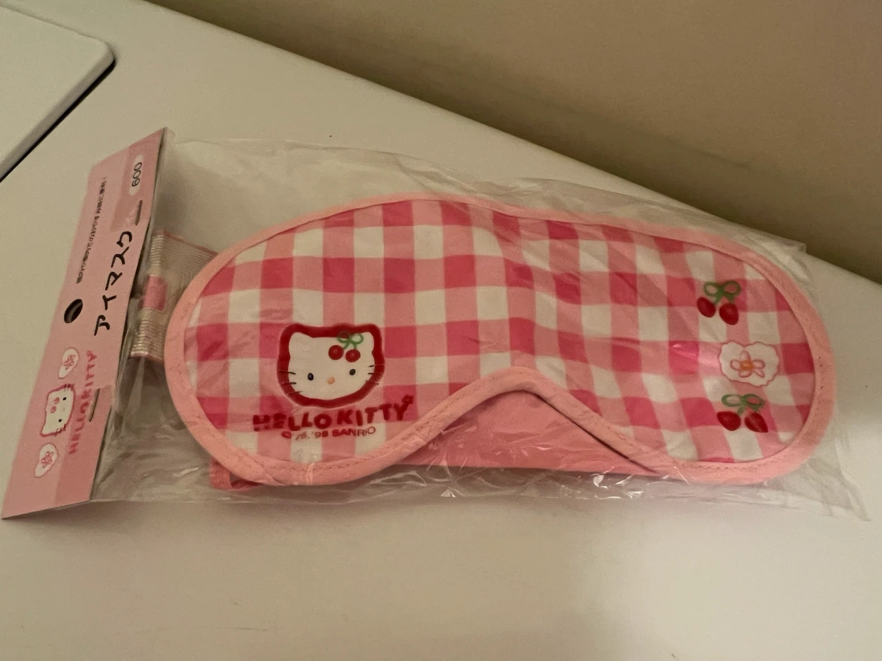 New Hello Kitty Gingham Sleep Mask