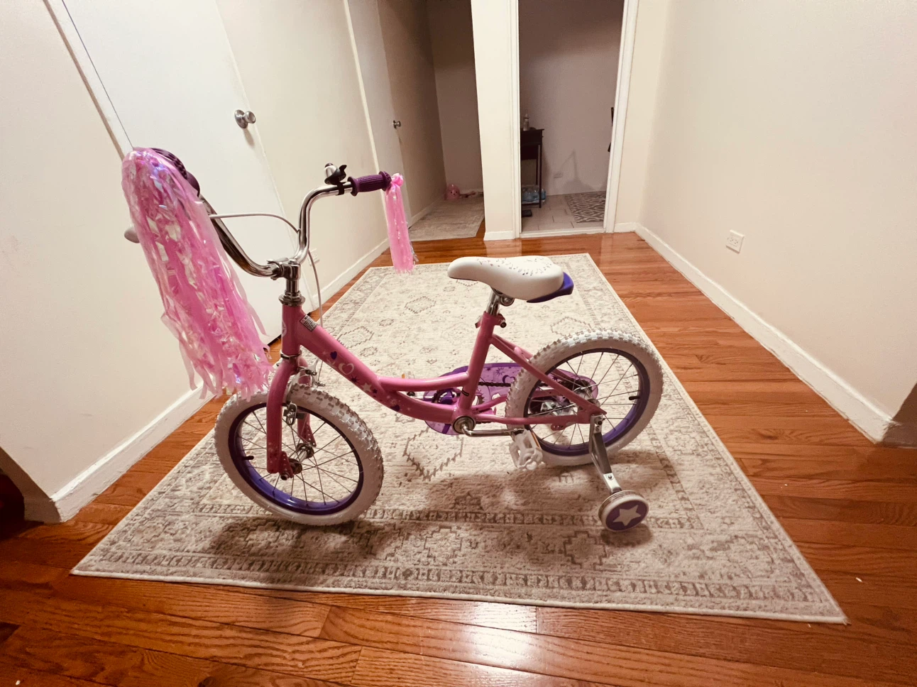 Girls 16-inch Pink Bicycle with Training Wheels - photo 3