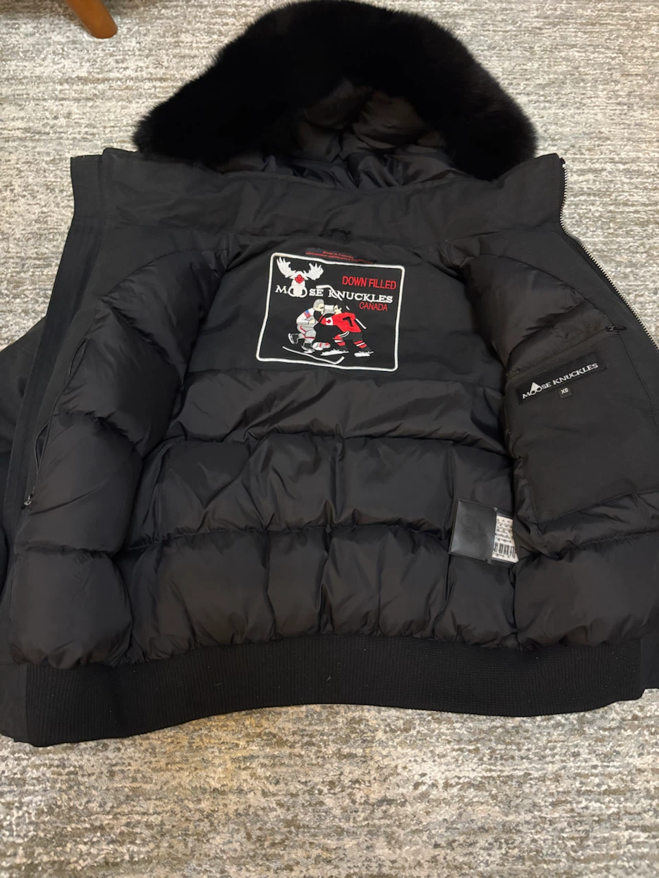 Moose Knuckles Down-Filled Bomber Jacket Black - photo 4