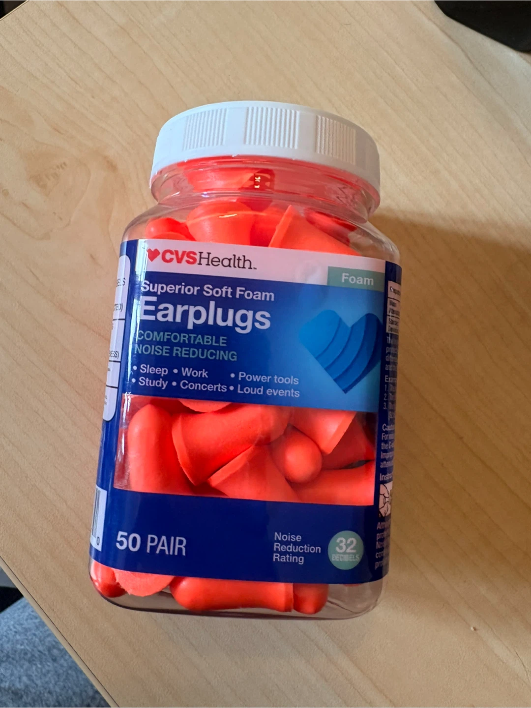 CVS Health Superior Soft Foam Earplugs 50 Pair
