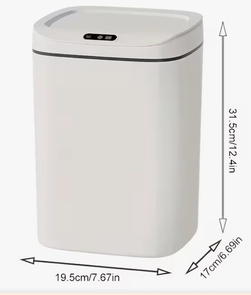 Automatic Sensor Trash Can 16L White - photo 2