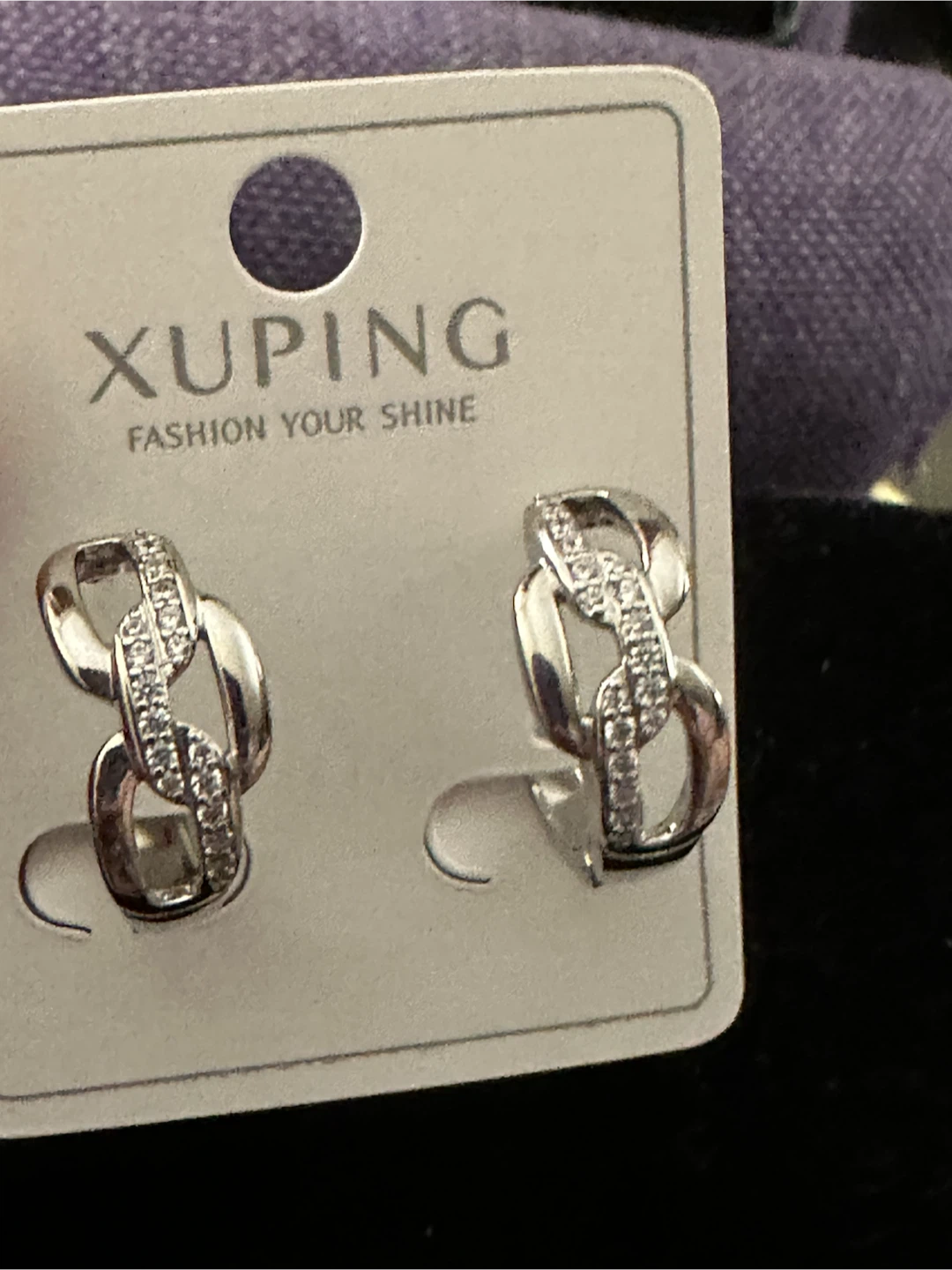 Xuping Silver-Tone Hoop Earrings