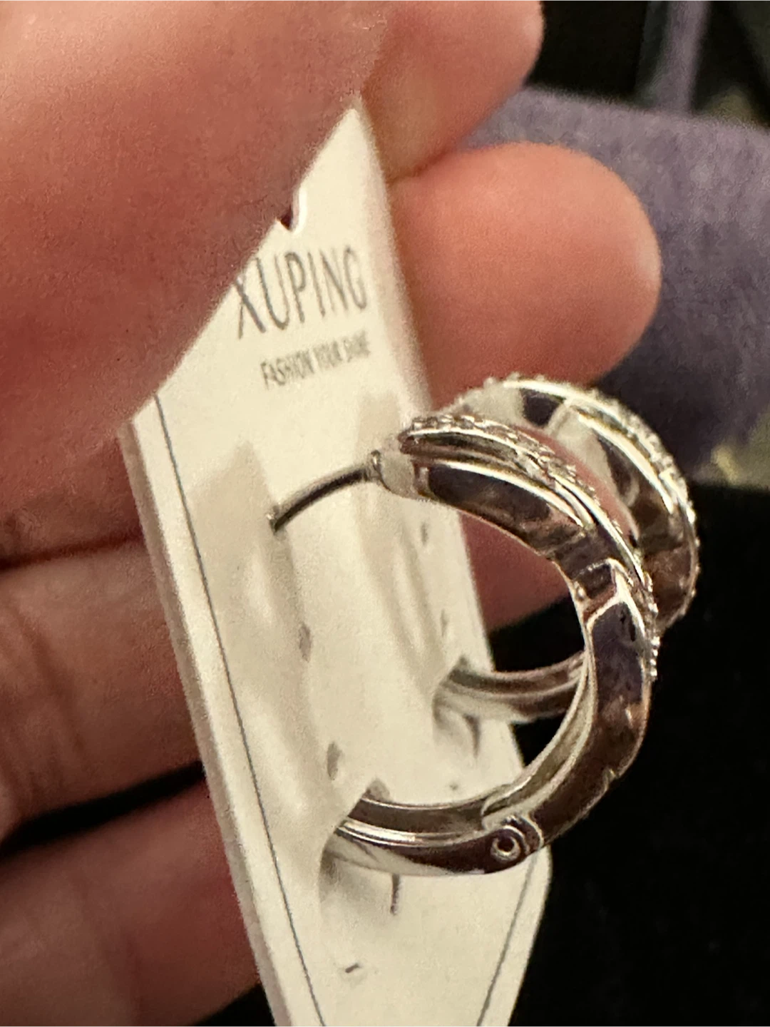 Xuping Silver-Tone Hoop Earrings - photo 2