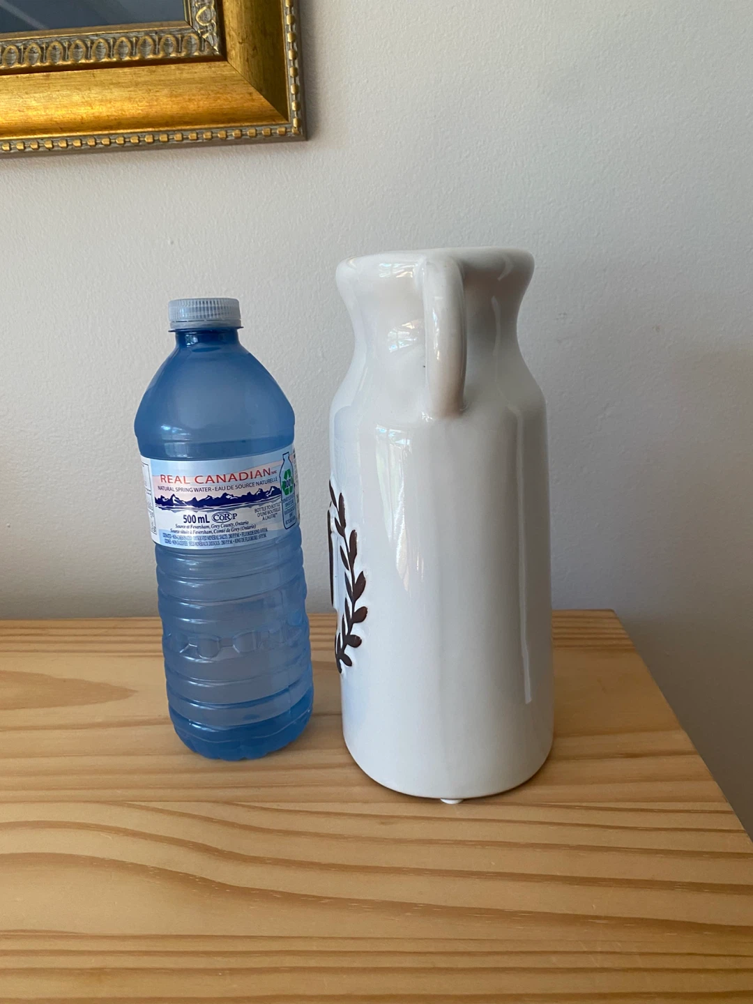 White ceramic decorative vase with N initial - photo 4