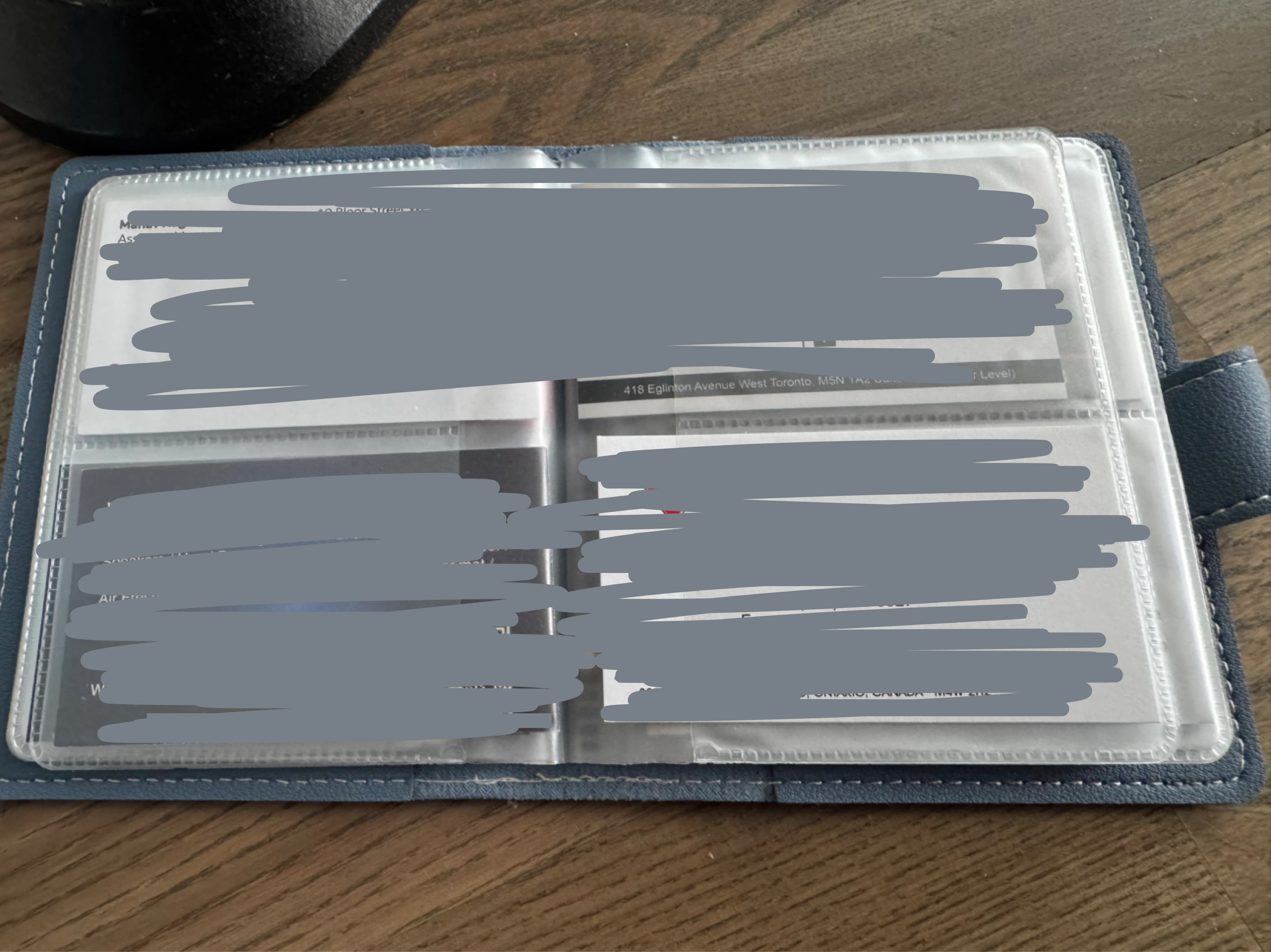 Blue Faux Leather Business/Name Card Holder - photo 4