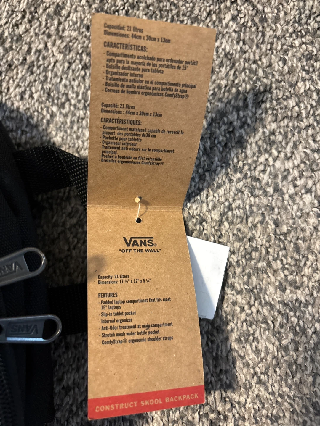 New Vans Construct Skool Backpack - photo 2