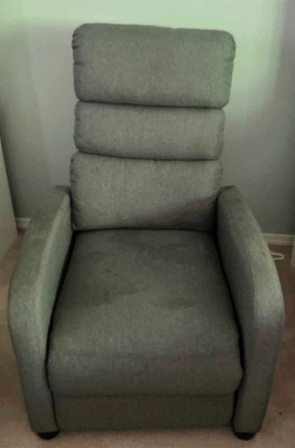 Grey Fabric Recliner Chair