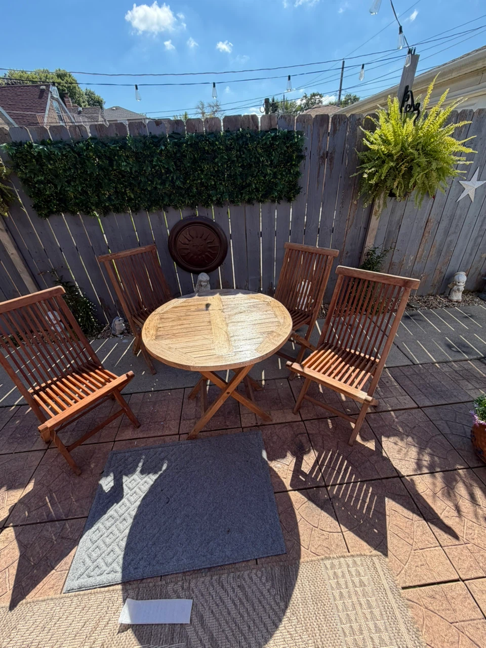 Wooden Patio Bistro Set