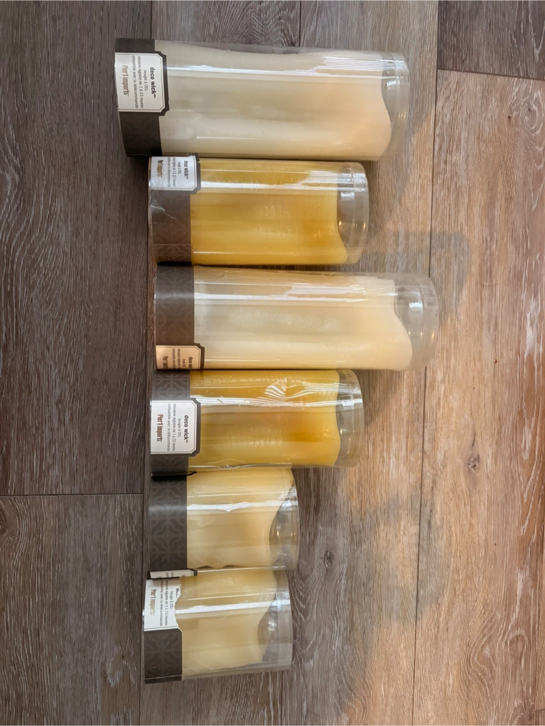 Pier 1 Wax Pillar Candles, 6 Assorted Sizes, Can Be Used for Wax - photo 3