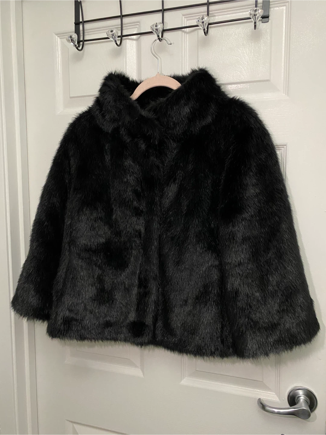 Ivanka Trump Faux Fur Jacket - Black - Size Medium - photo 3