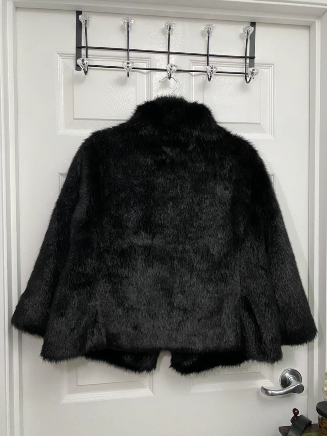 Ivanka Trump Faux Fur Jacket - Black - Size Medium - photo 4