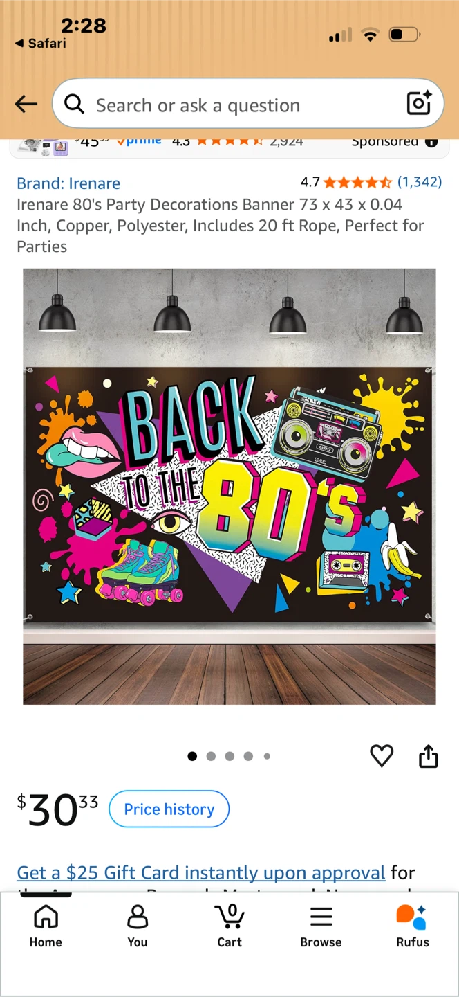 NEW 80’s Party Wall Banner - photo 2