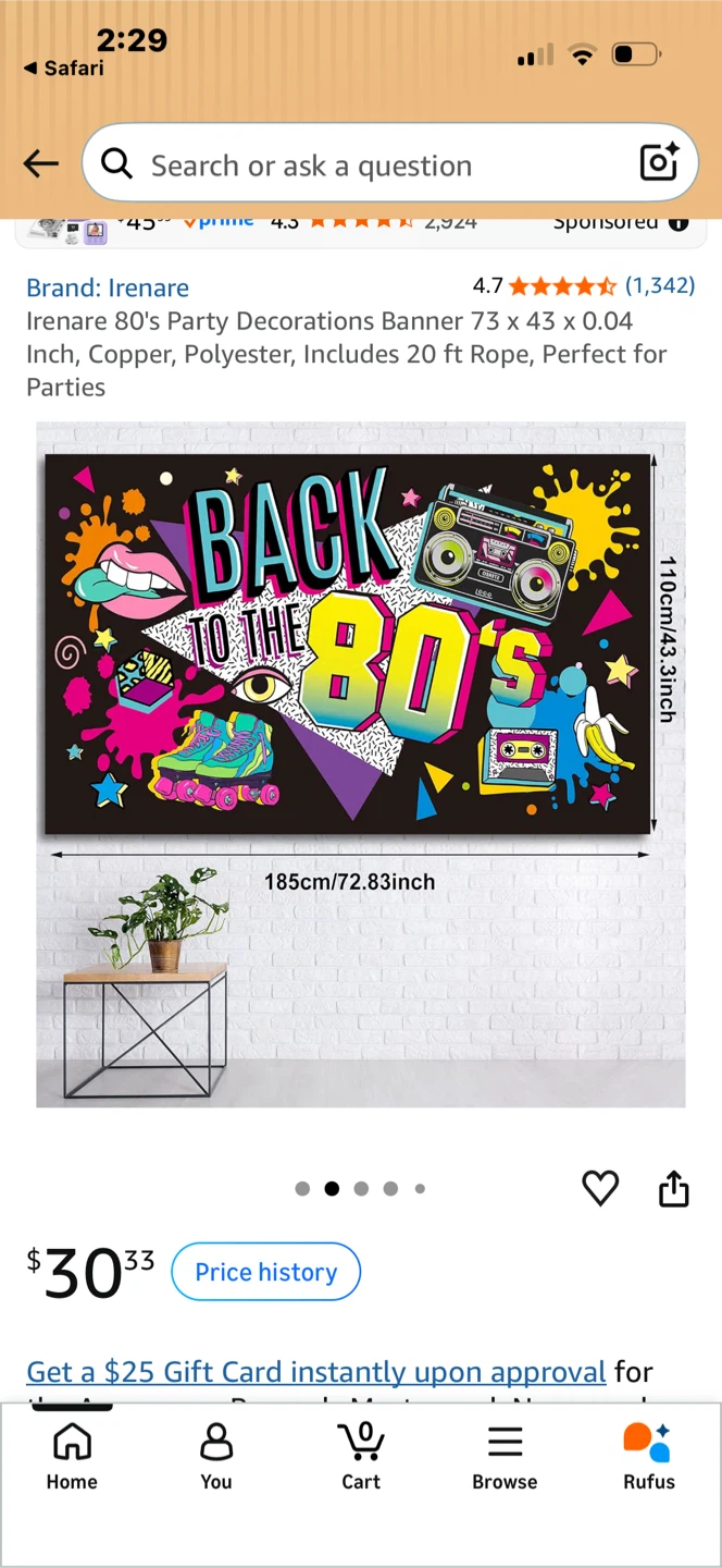 NEW 80’s Party Wall Banner - photo 3