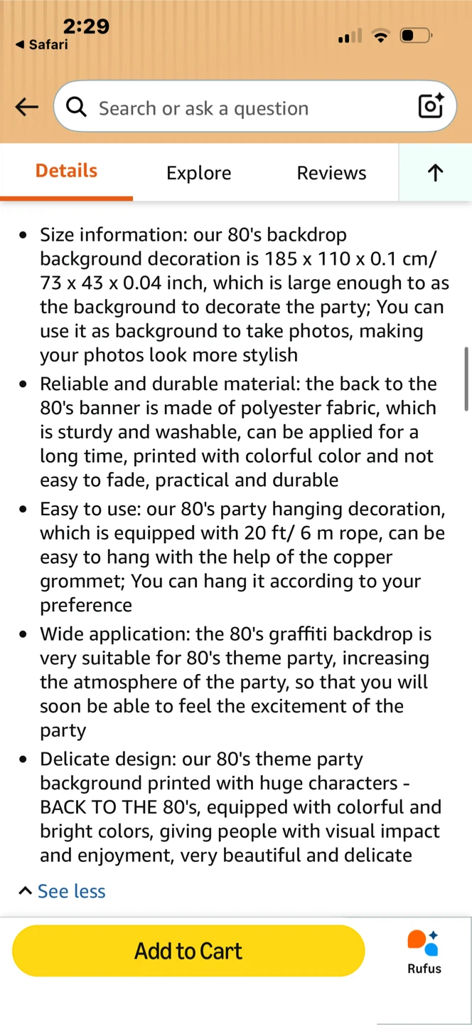 NEW 80’s Party Wall Banner - photo 5