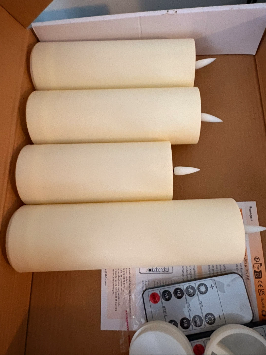 Set of 8 LED Flameless Candles with Remote - photo 2