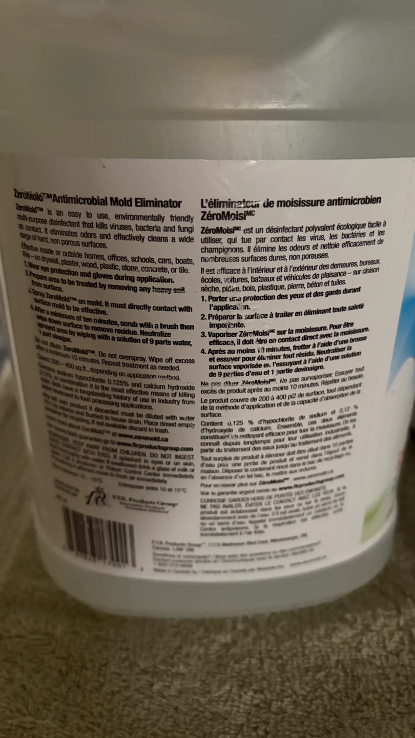ZeroMold Antimicrobial Mold Eliminator 3.78L - photo 3