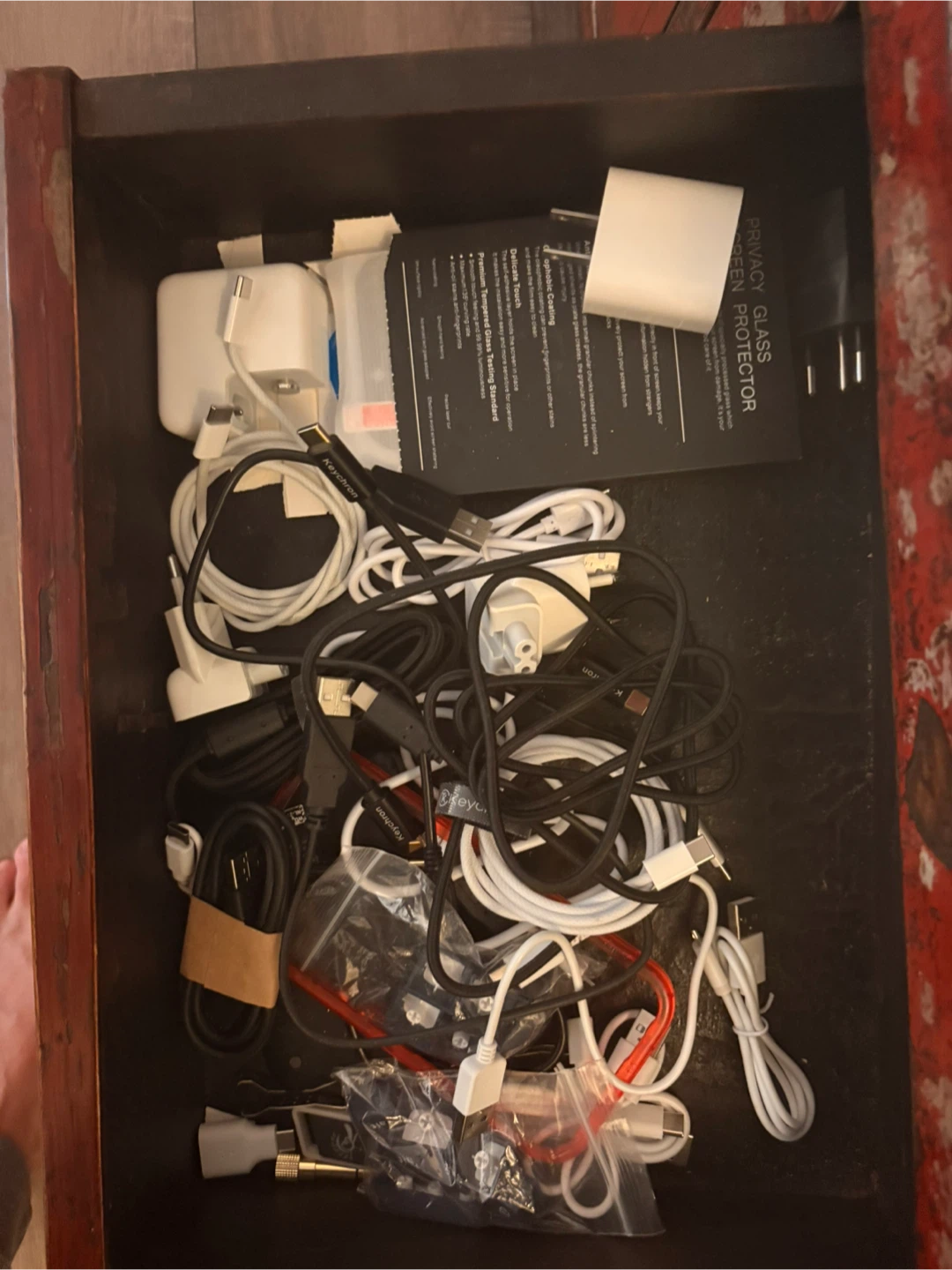 Collection of Charging Cables and Tech Accessories