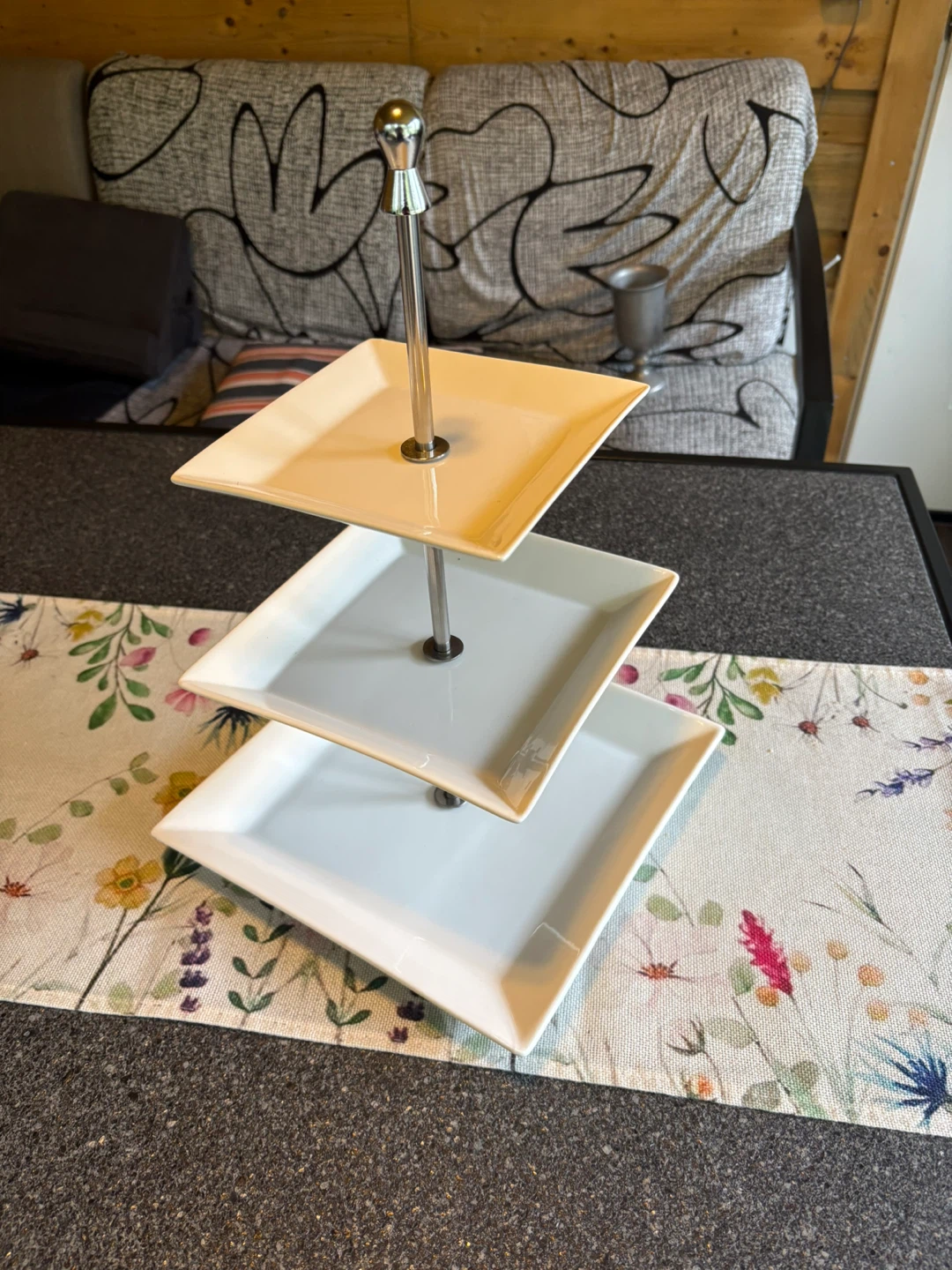 Three-Tier Square Serving Stand