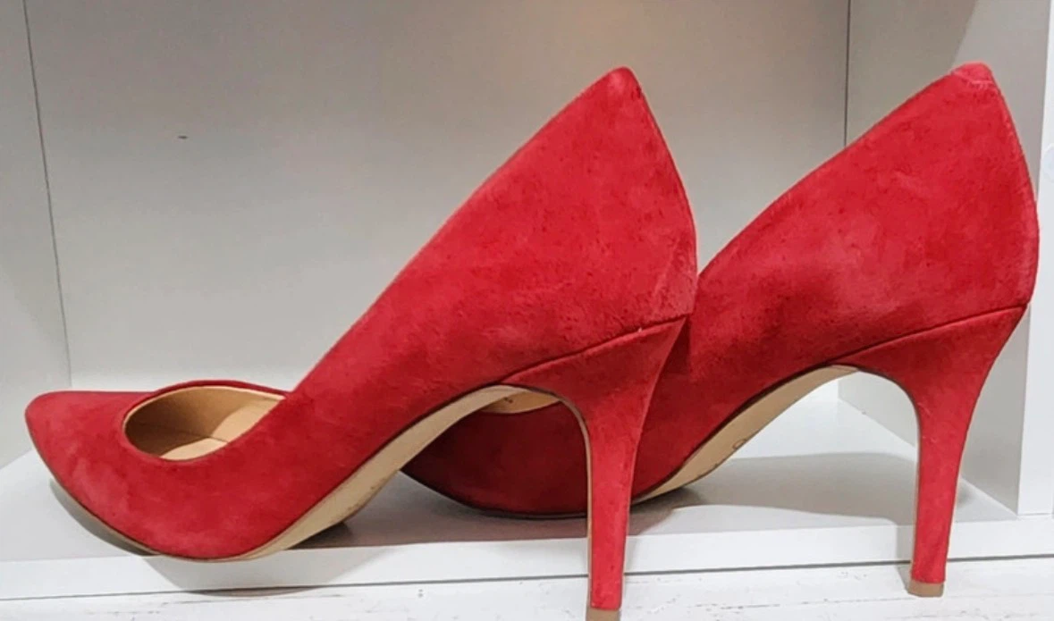 Jessica Simpson Red Suede Pointed Toe Pumps - photo 2