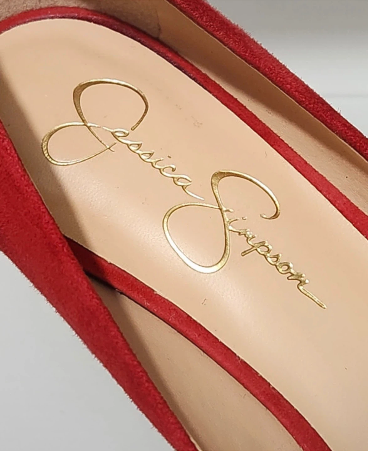 Jessica Simpson Red Suede Pointed Toe Pumps - photo 4
