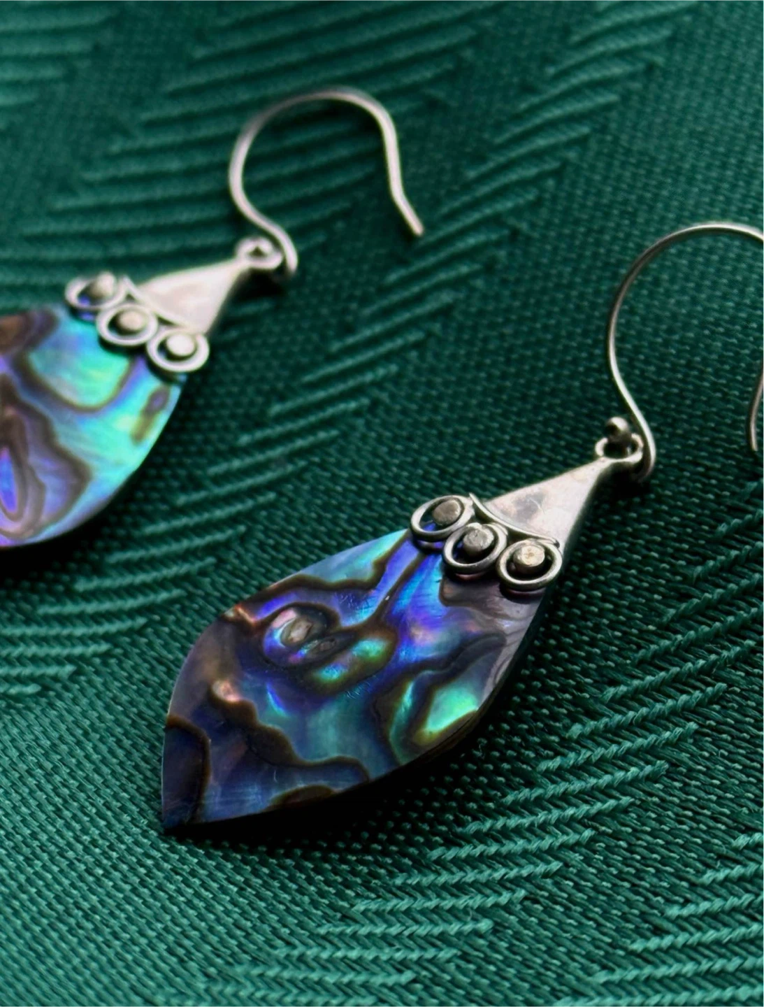 925 Sliver Abalone Shell Earrings - photo 2
